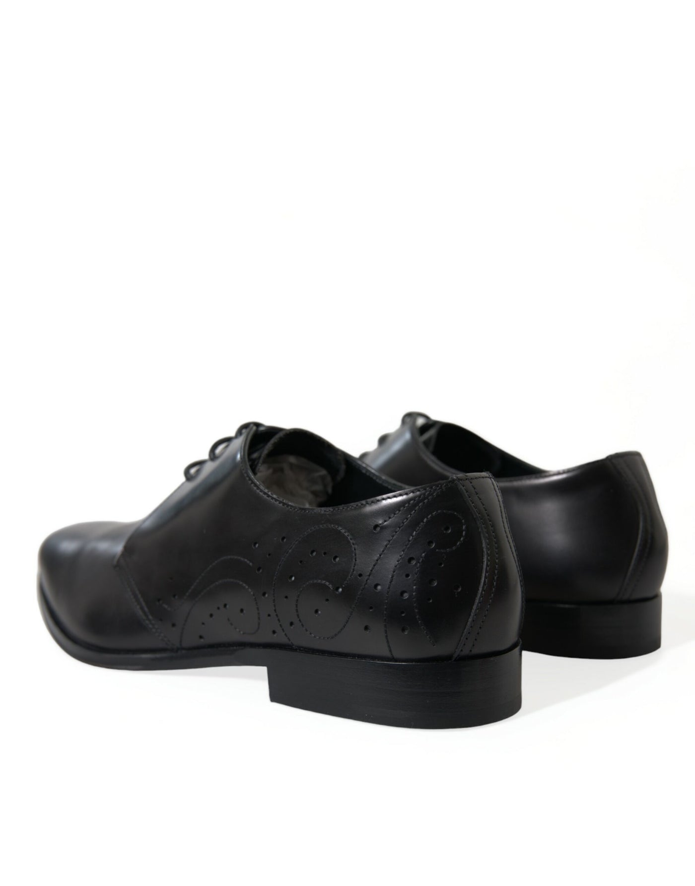 Dolce & Gabbana Schwarze Leder Schnürschuhe Formal Derby Dress Schuhe