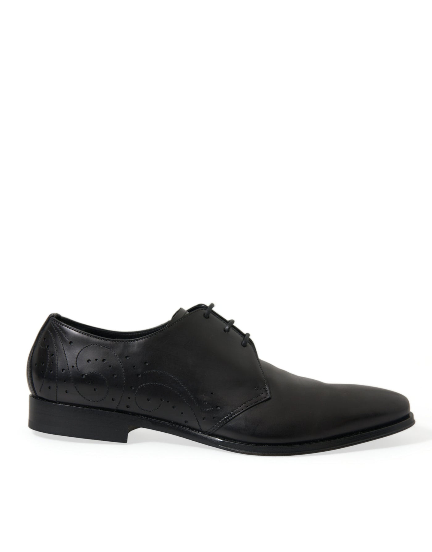 Dolce & Gabbana Schwarze Leder Schnürschuhe Formal Derby Dress Schuhe