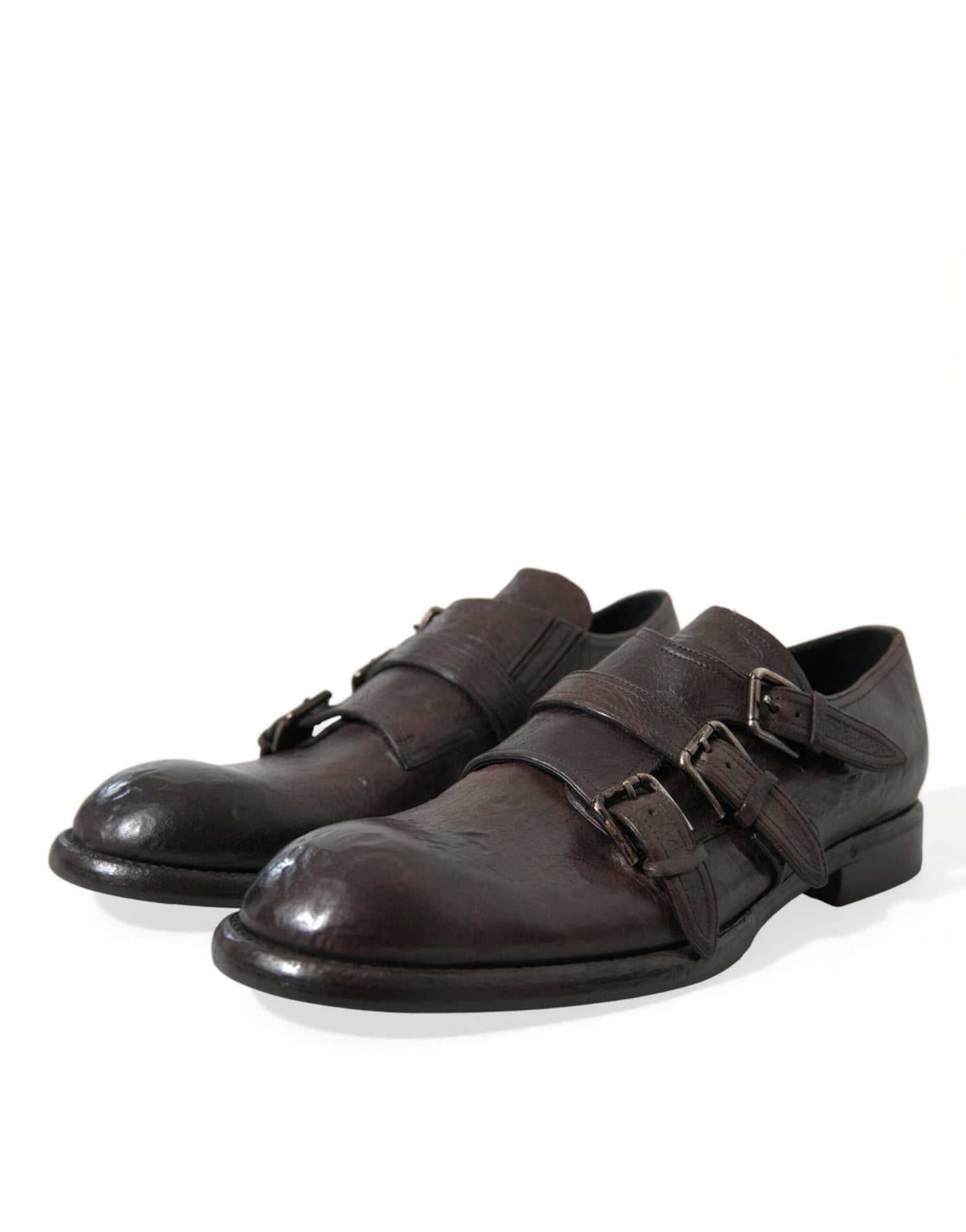Dolce & Gabbana Braune Lederriemen-Schuhe für formelle Anlässe
