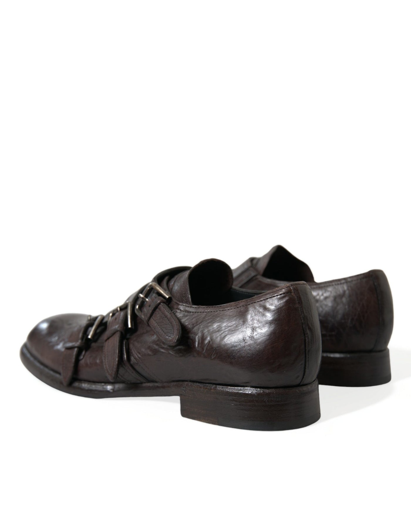 Dolce & Gabbana Braune Lederriemen-Schuhe für formelle Anlässe