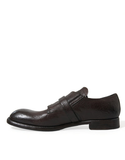 Dolce & Gabbana Braune Lederriemen-Schuhe für formelle Anlässe