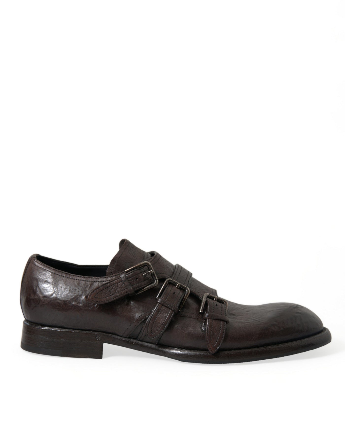 Dolce & Gabbana Braune Lederriemen-Schuhe für formelle Anlässe