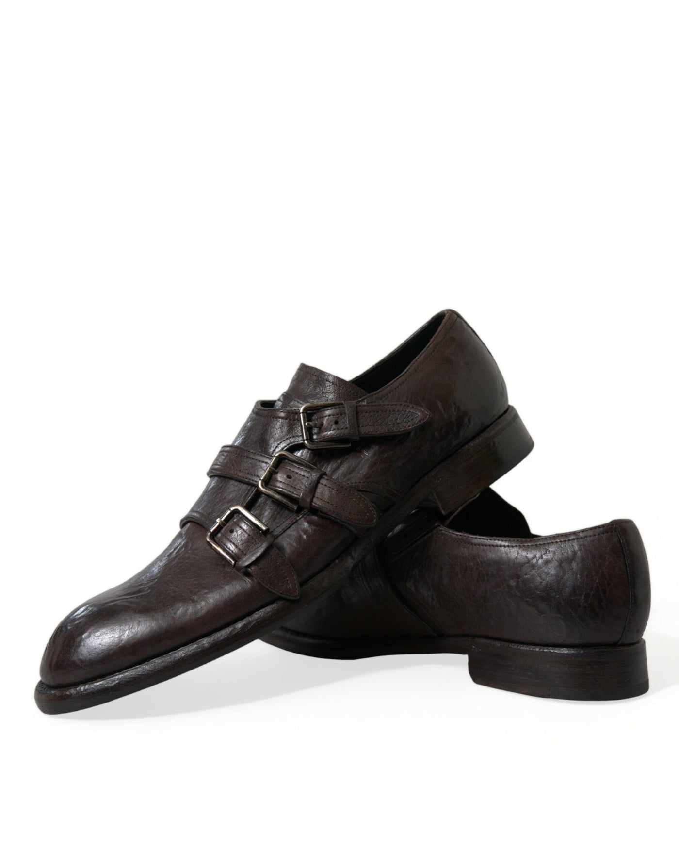 Dolce & Gabbana Braune Lederriemen-Schuhe für formelle Anlässe