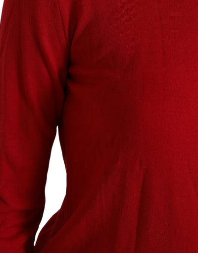 Dolce & Gabbana Pullover mit Rundhalsausschnitt aus roter Wolle