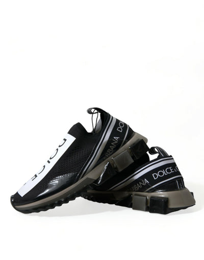 Dolce & Gabbana Schwarz Weiß Slip On Sneakers Sorrento Schuhe
