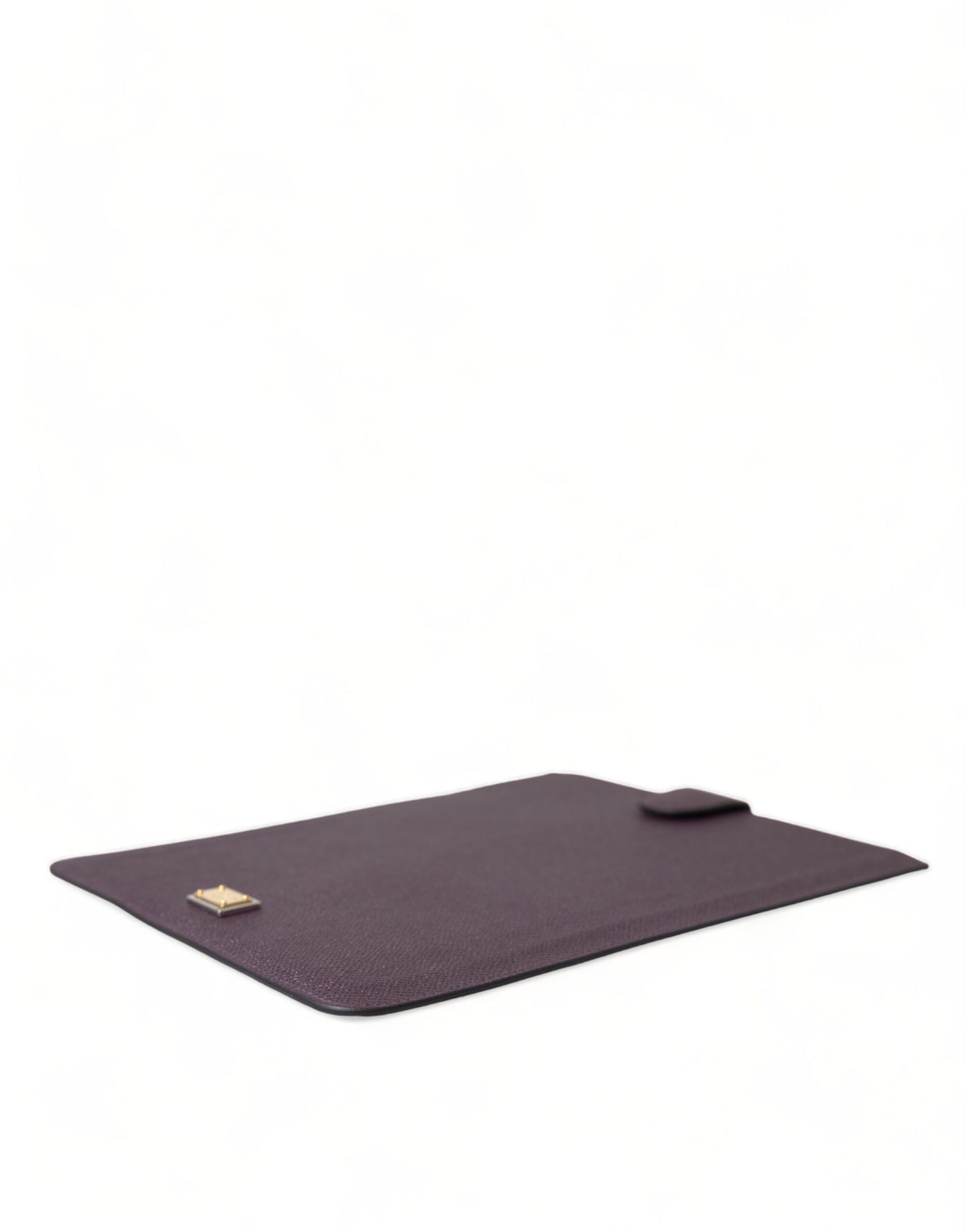 Dolce & Gabbana Dunkelbraun Leder Logo Plaque Abdeckung Hülle Tablette Fall