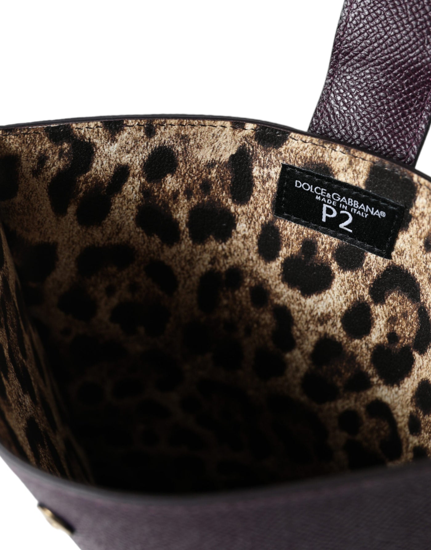 Dolce & Gabbana Dunkelbraun Leder Logo Plaque Abdeckung Hülle Tablette Fall