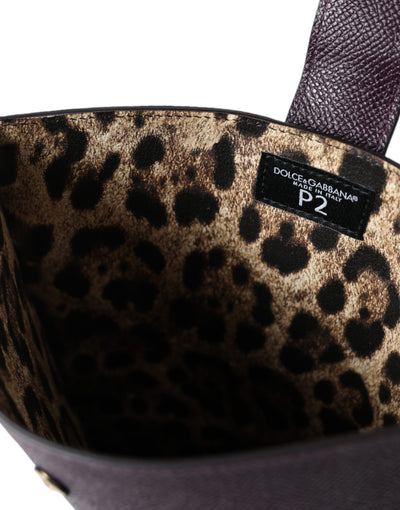 Dolce & Gabbana Dunkelbraun Leder Logo Plaque Abdeckung Hülle Tablette Fall