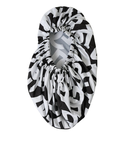 Dolce & Gabbana Weiß Logo Print Nylon Slip On Flats Schuhe