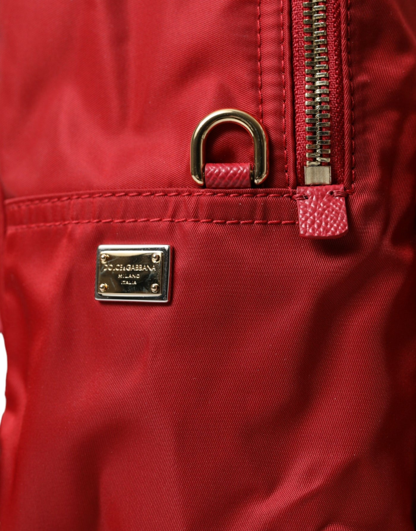 Dolce & Gabbana Rot #DGFAMILY Verschönerter Rucksack VULCANO Tasche