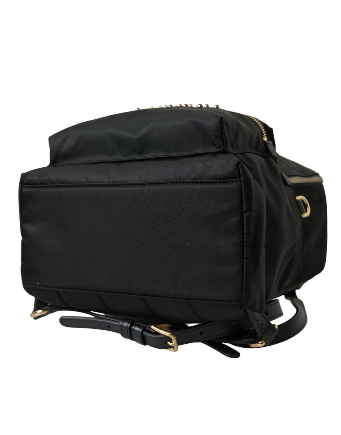 Dolce & Gabbana Schwarzer #DGFAMILY Verschönerter Rucksack VULCANO Tasche