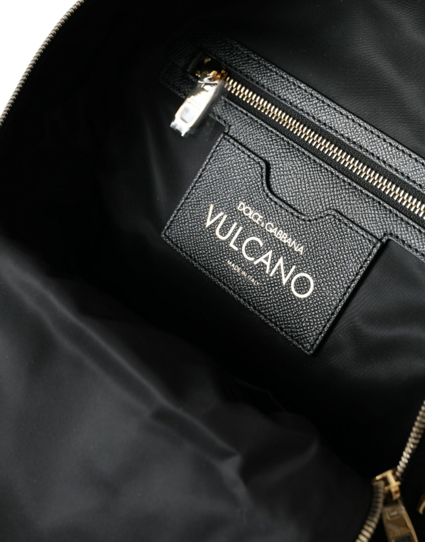 Dolce & Gabbana Schwarzer #DGFAMILY Verschönerter Rucksack VULCANO Tasche