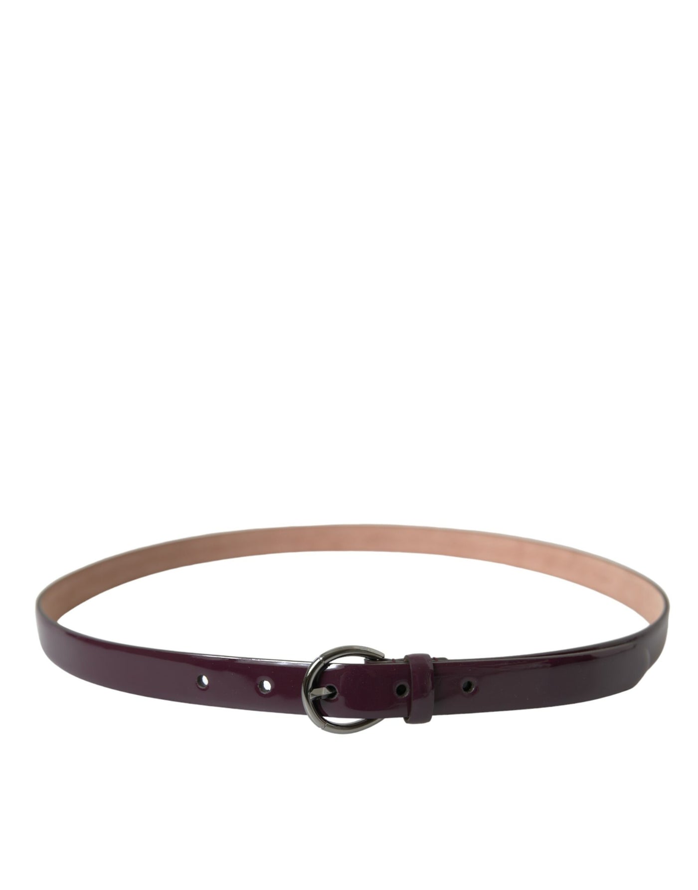 Dolce & Gabbana Kastanienbrauner Ledergürtel mit silberner Metallschnalle