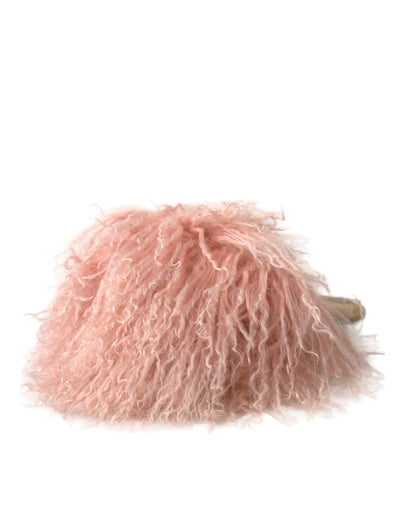 Dolce & Gabbana Rosa Shearling Fell Winterwärmer Stirnband Ohrenschützer