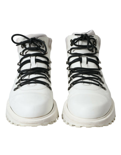 Dolce & Gabbana Weiße Vulcano Trekking-Stiefel Schuhe