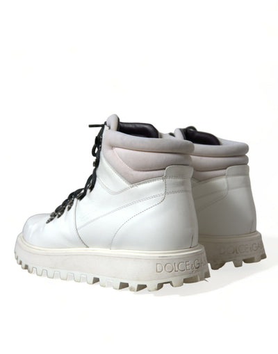 Dolce & Gabbana Weiße Vulcano Trekking-Stiefel Schuhe