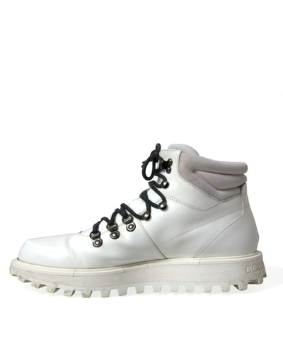 Dolce & Gabbana Weiße Vulcano Trekking-Stiefel Schuhe