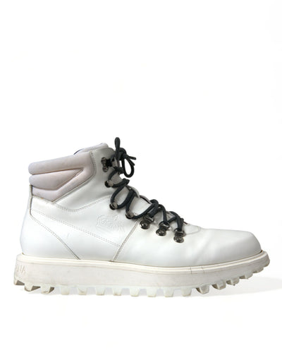 Dolce & Gabbana Weiße Vulcano Trekking-Stiefel Schuhe