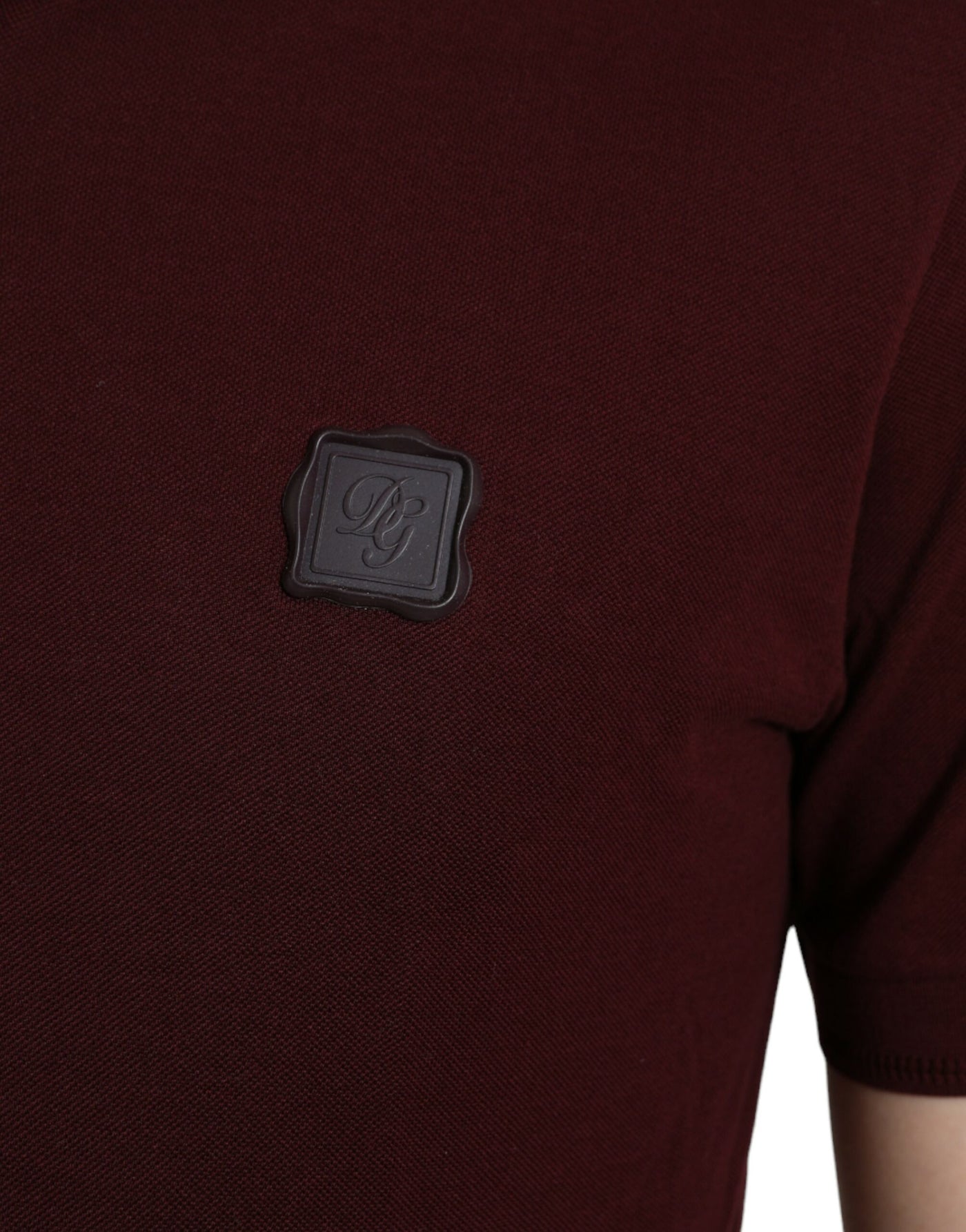 Dolce & Gabbana Kastanienbraunes Polo-T-Shirt mit kurzen Ärmeln und Kragen