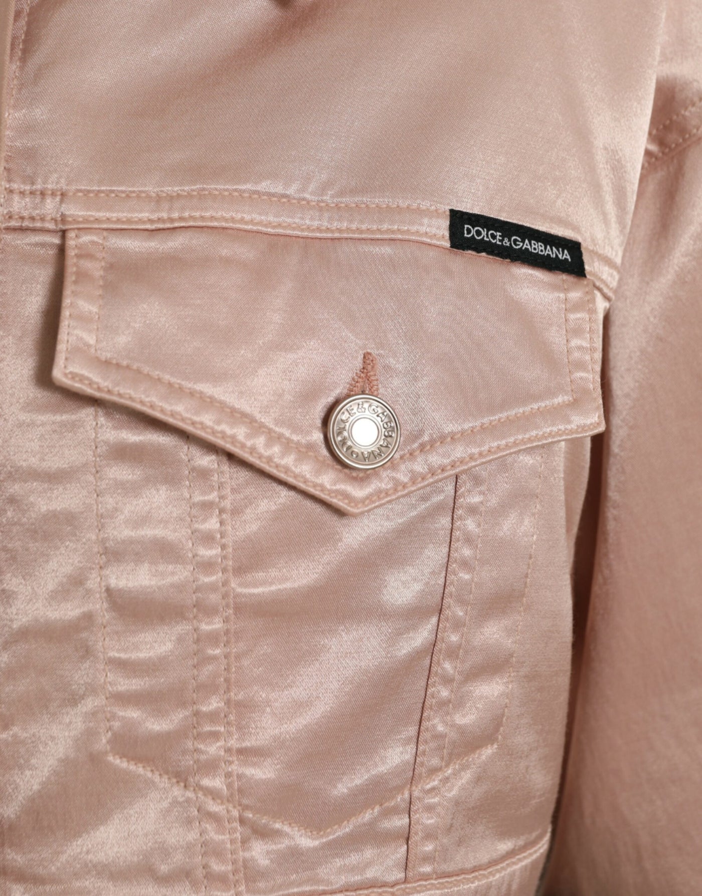 Dolce & Gabbana Rosa Baumwoll-Stretch-Cropped-Jacke