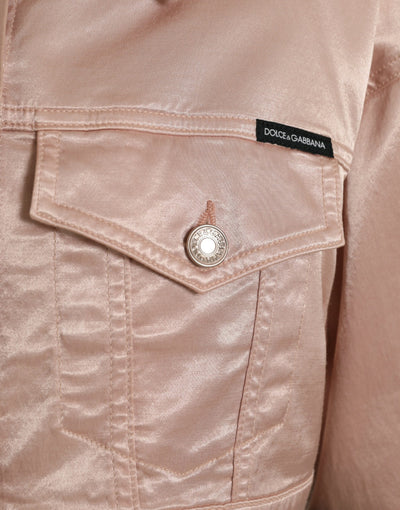 Dolce & Gabbana Rosa Baumwoll-Stretch-Cropped-Jacke