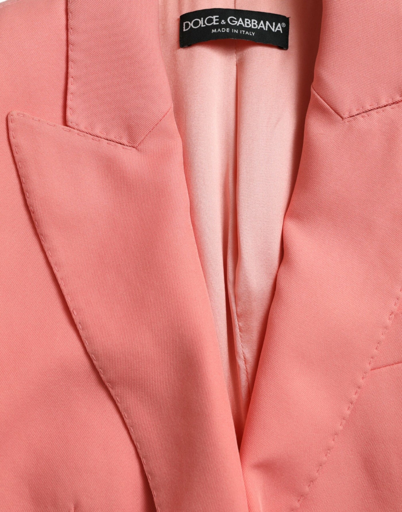 Dolce & Gabbana Einreihige Blazerjacke aus rosa Polyester