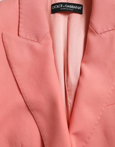 Dolce & Gabbana Einreihige Blazerjacke aus rosa Polyester