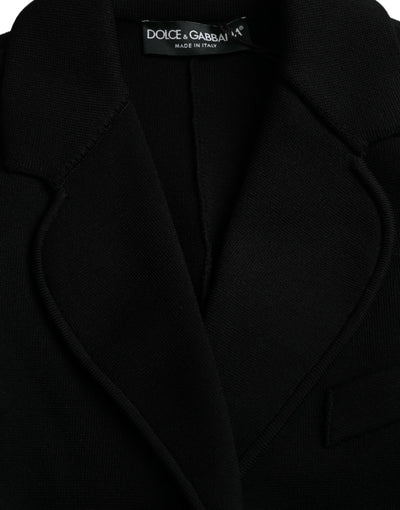 Dolce & Gabbana Schwarze einreihige Blazerjacke aus Viskose