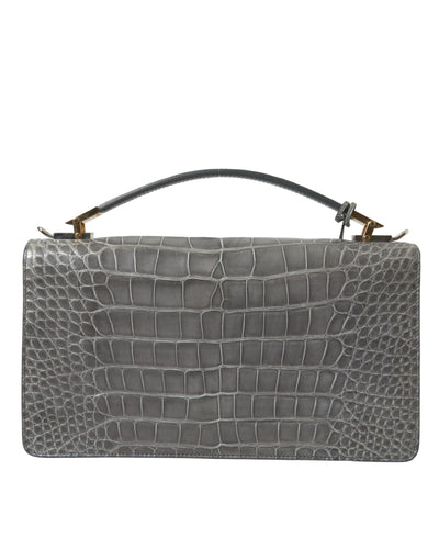 Balenciaga Graue Exotenleder Handtasche Medium Schulter