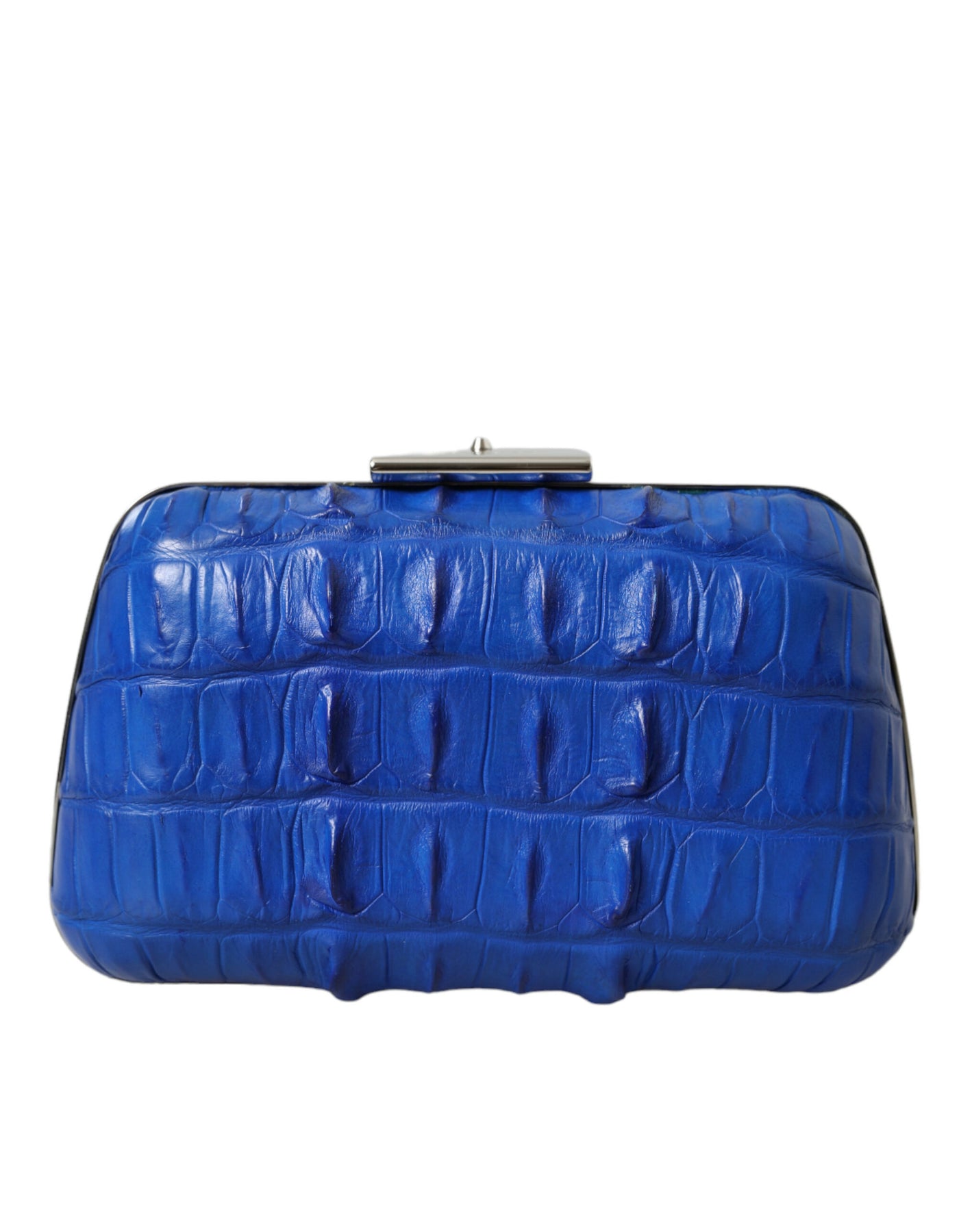 Balenciaga Blaue exotische Haut Leder Schulter Crossbody Box Clutch Tasche