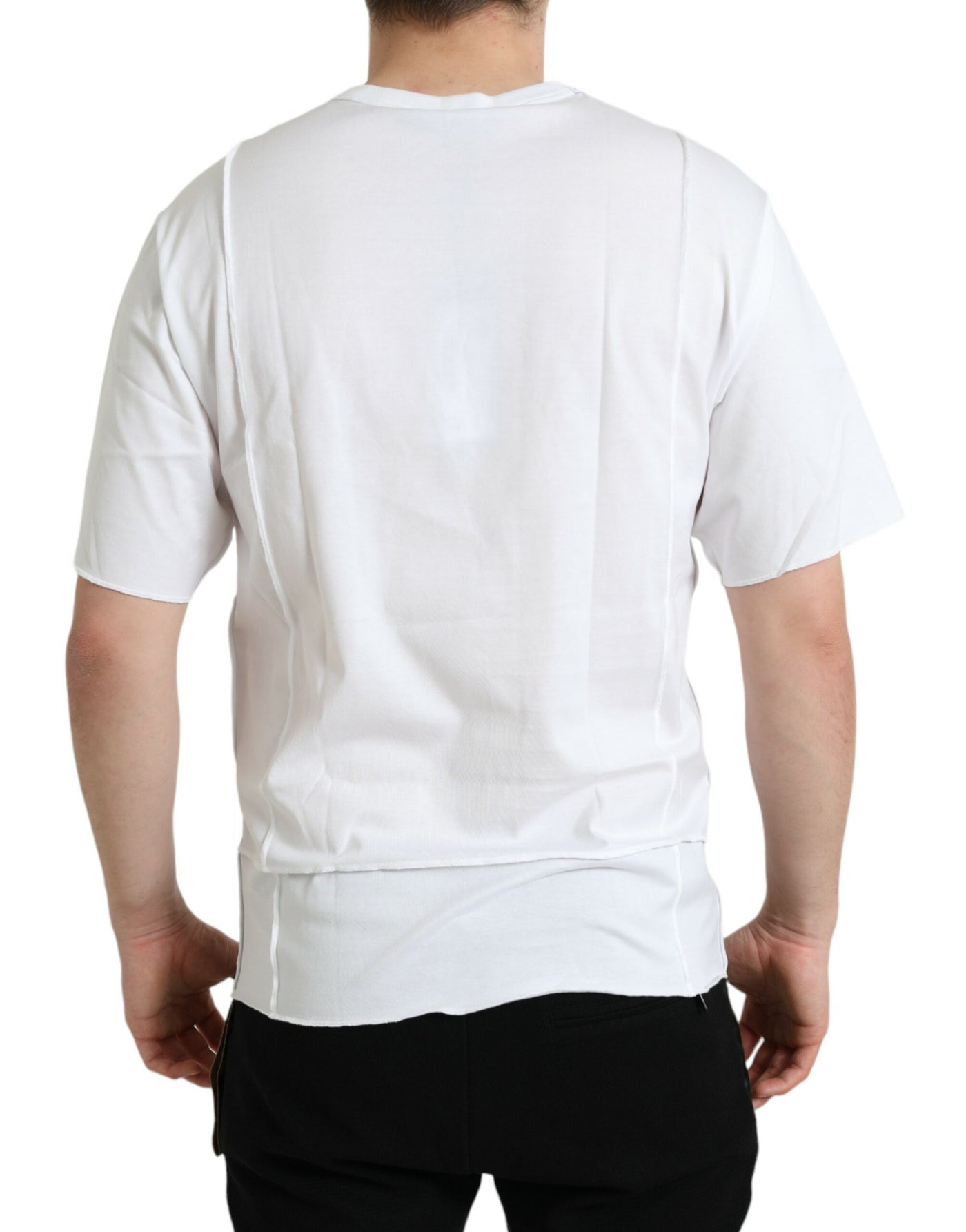 Dolce & Gabbana Weißes Logo T-Shirt mit Rundhalsausschnitt und kurzen Ärmeln