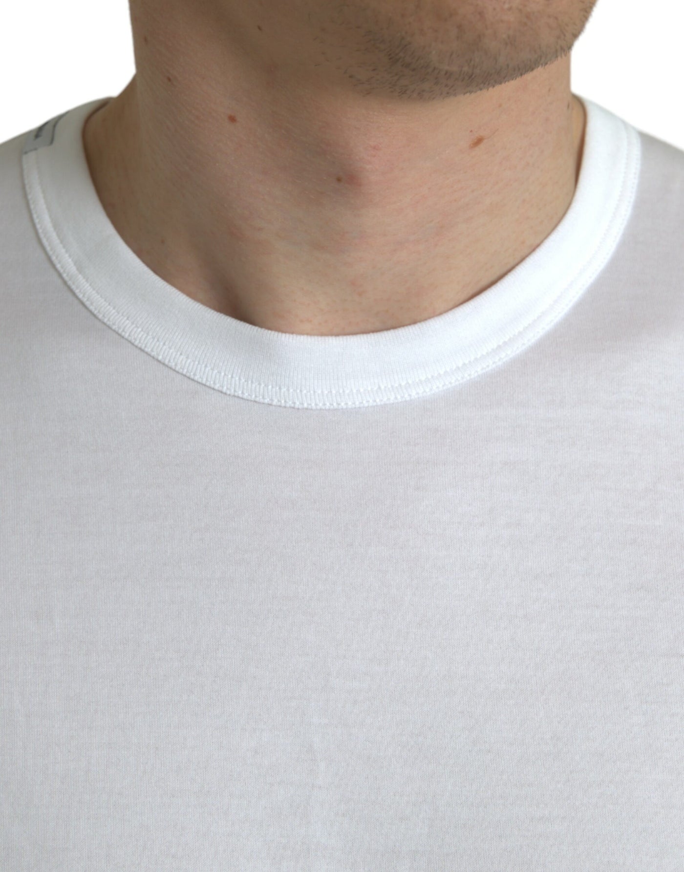Dolce & Gabbana Weißes Logo T-Shirt mit Rundhalsausschnitt und kurzen Ärmeln