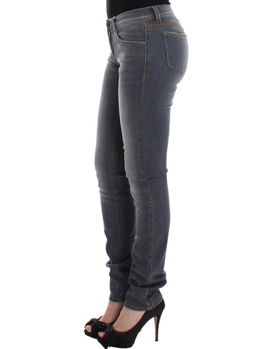 Ermanno Scervino Graue Slim Jeans Denim-Hosen Skinny Leg Stretch