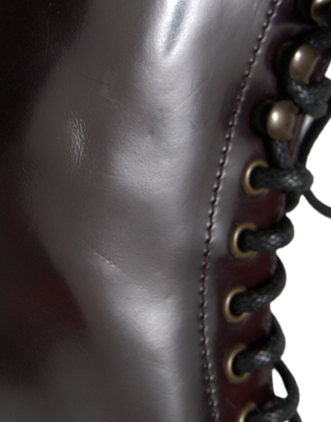 Dolce & Gabbana Schwarzes Leder Militär Kampfstiefel Schuhe