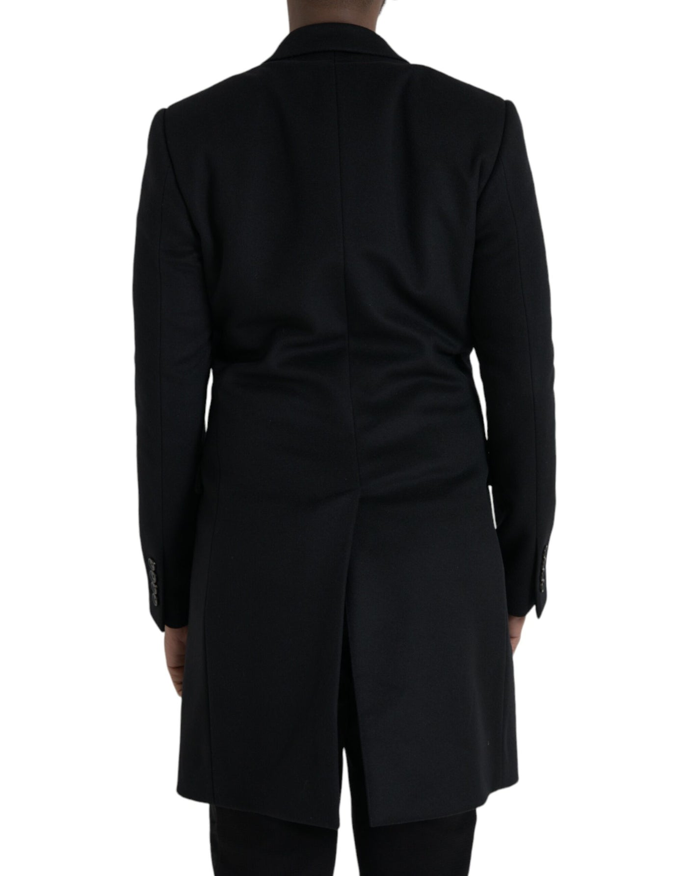 Dolce & Gabbana Schwarzer einreihiger Trenchcoat Jacke