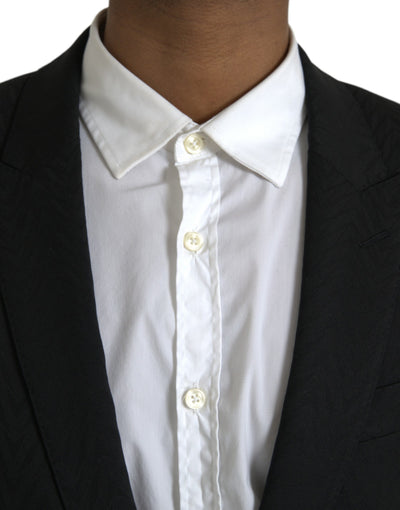 Dolce & Gabbana Schwarz MARTINI Slim Fit Jacke Mantel Blazer