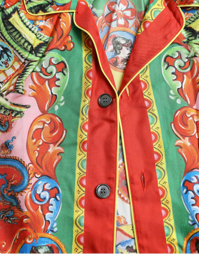 Dolce & Gabbana Mehrfarbig gemustertes Button Down Freizeithemd