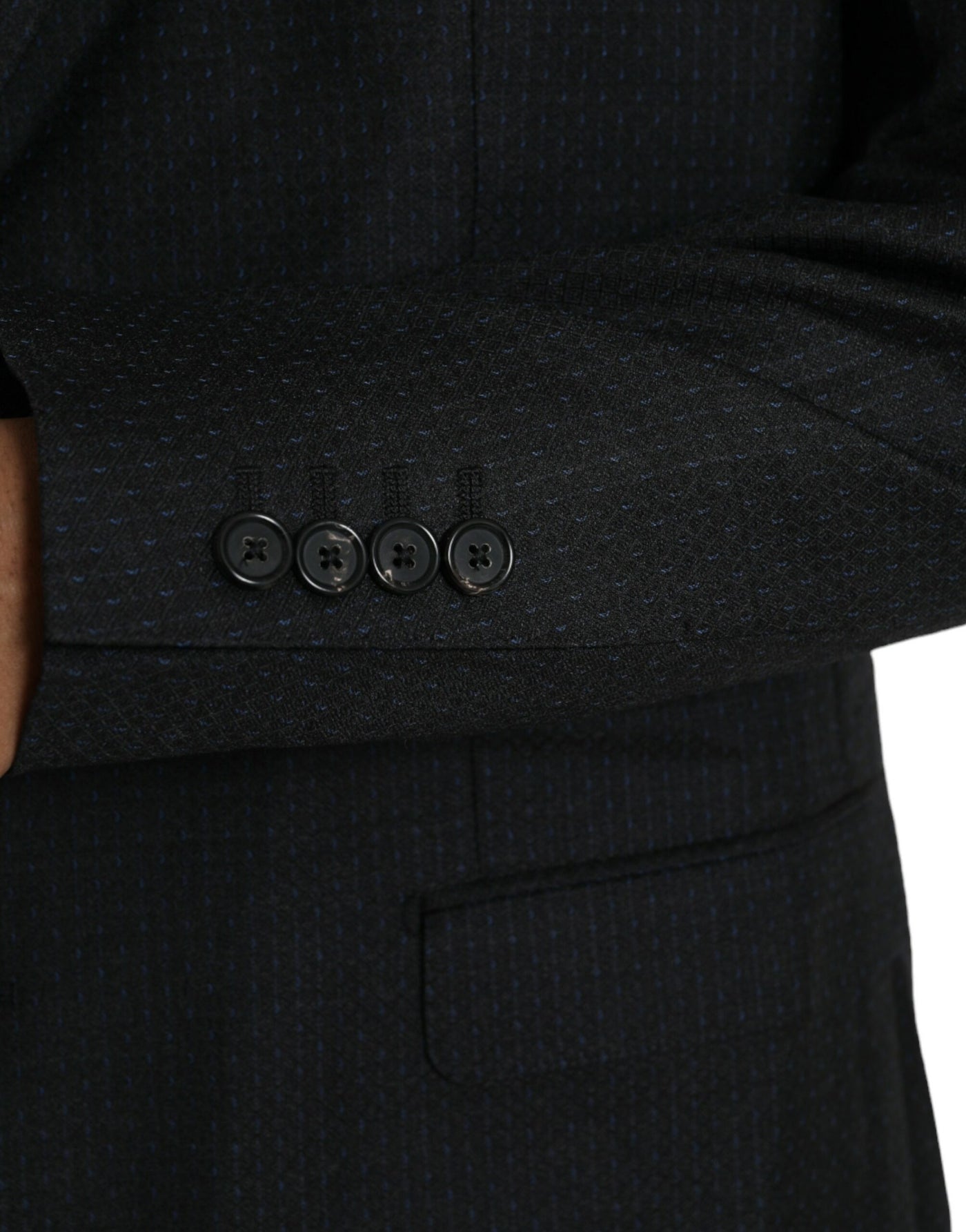 Dolce & Gabbana Schwarzer Wollmantel MARTINI Einreihiger Blazer