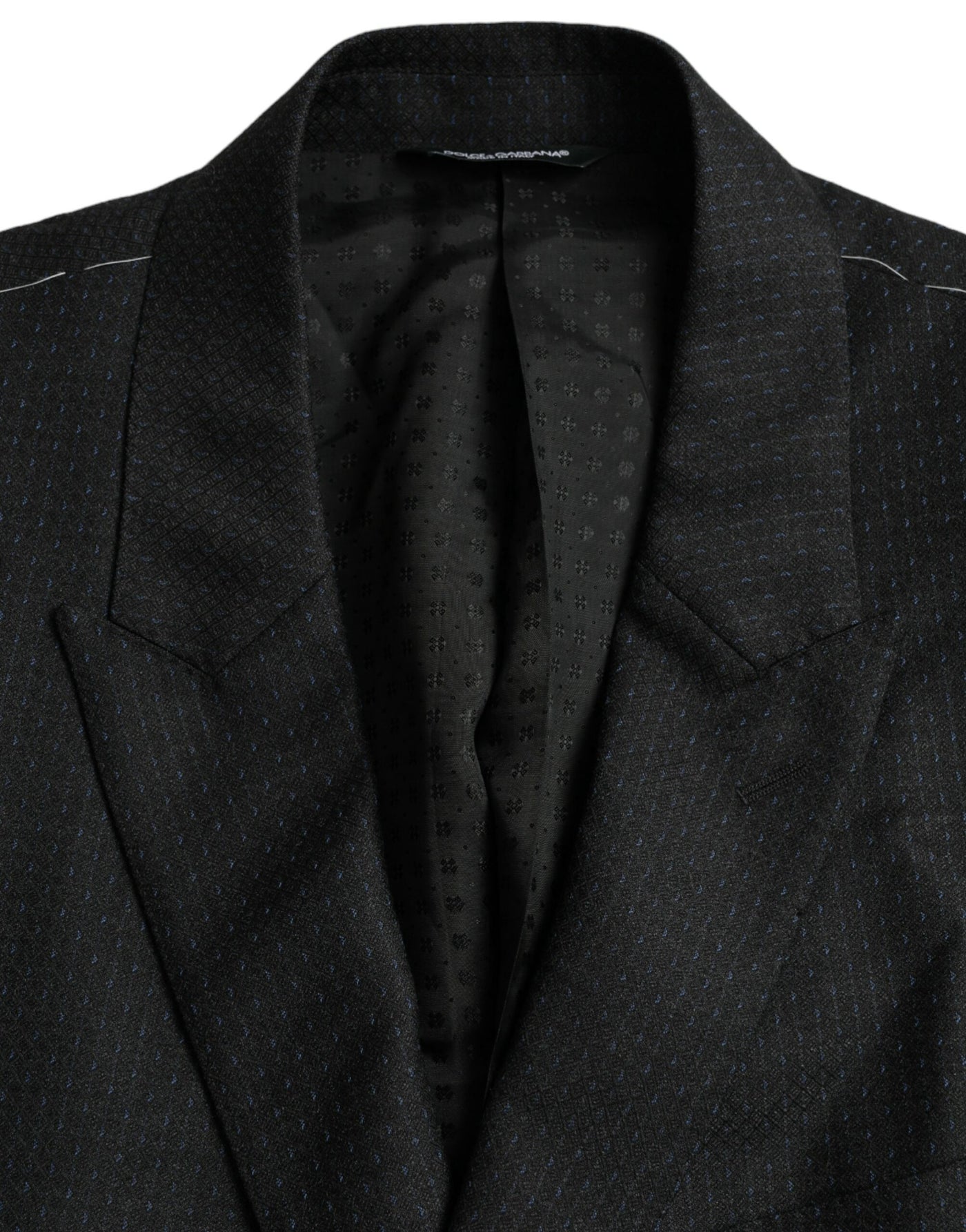 Dolce & Gabbana Schwarzer Wollmantel MARTINI Einreihiger Blazer