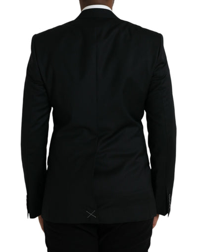 Dolce & Gabbana Schwarzer einreihiger Wollblazer MARTINI