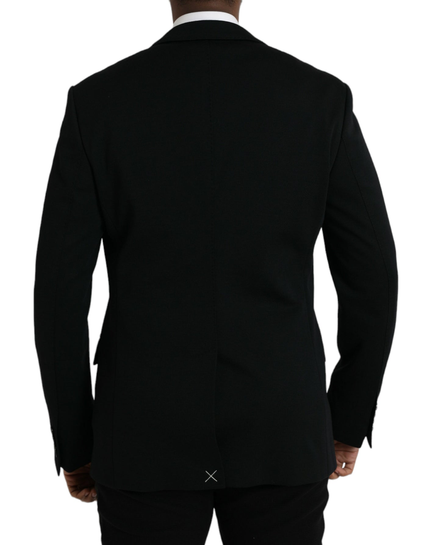 Dolce & Gabbana Schwarzer einreihiger Wollmantel Blazer