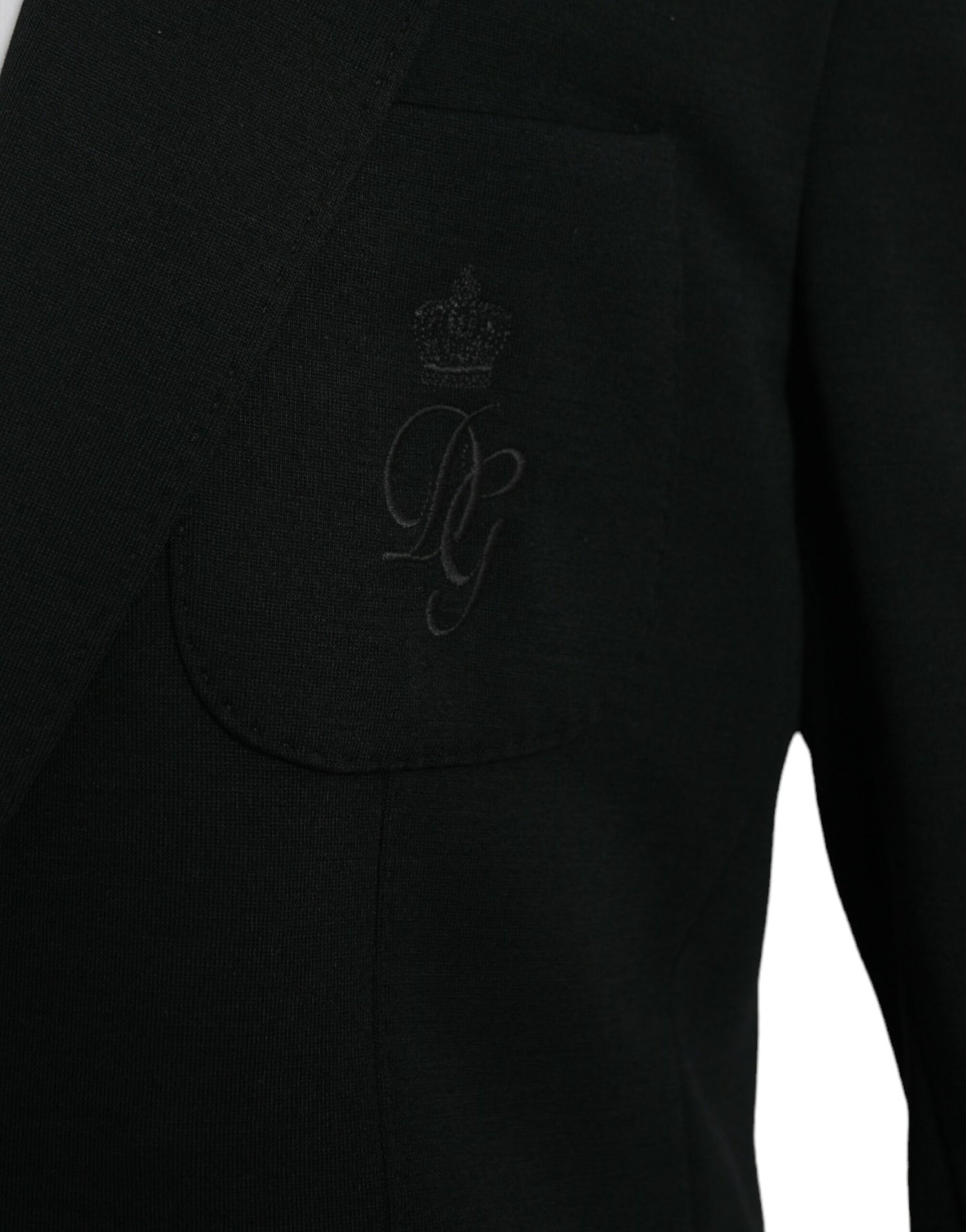 Dolce & Gabbana Schwarzer einreihiger Wollmantel Blazer