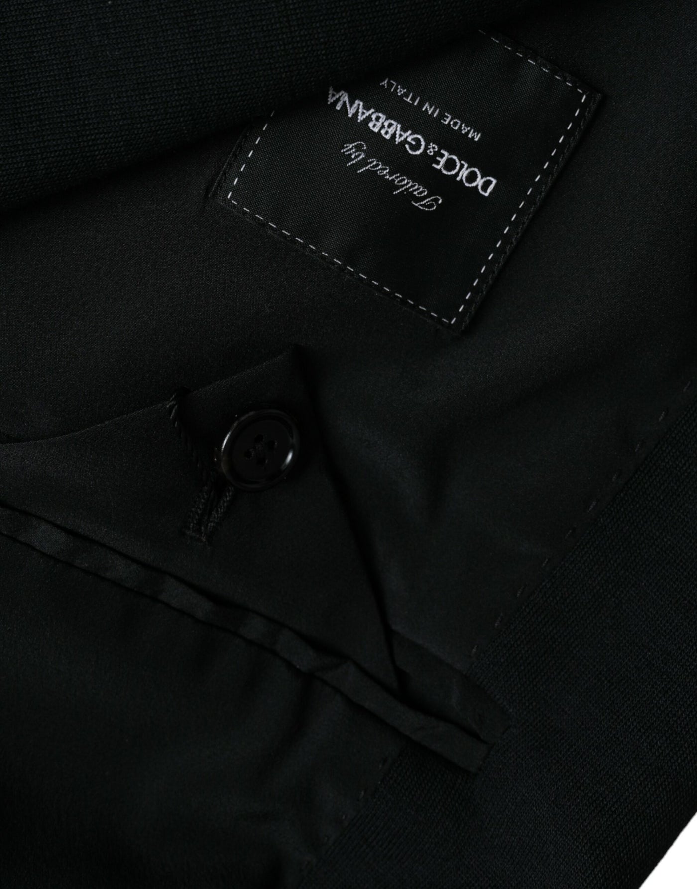 Dolce & Gabbana Schwarzer einreihiger Wollmantel Blazer