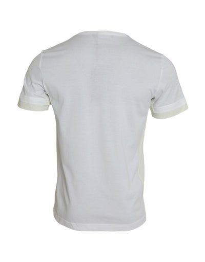 Dolce & Gabbana Weißes Baumwolltaschen-T-Shirt mit kurzen Ärmeln