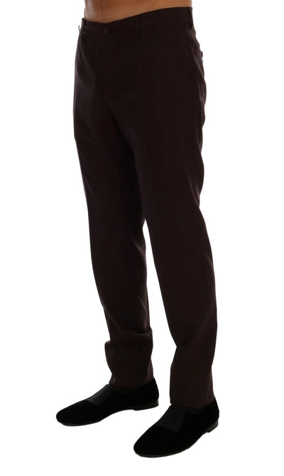 Dolce & Gabbana Lila Wolle Stretch Formal Hose