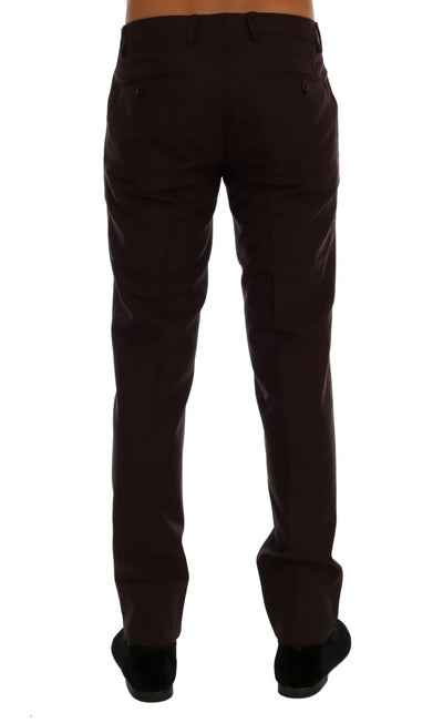 Dolce & Gabbana Lila Wolle Stretch Formal Hose