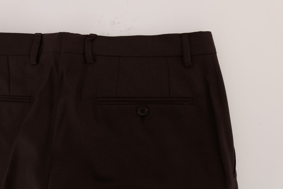 Dolce & Gabbana Lila Wolle Stretch Formal Hose