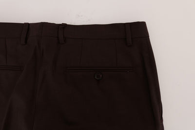 Dolce & Gabbana Lila Wolle Stretch Formal Hose