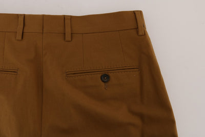 Dolce & Gabbana Braune Stretch-Baumwollhosen