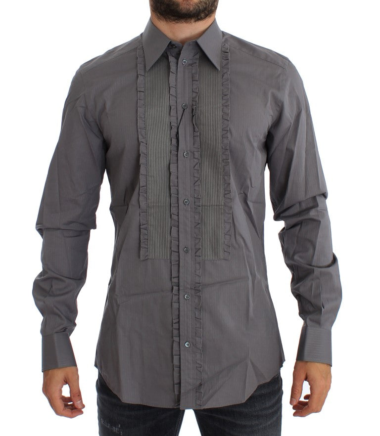 Dolce & Gabbana Lila Torero GOLD Slim Fit Kleid Hemd